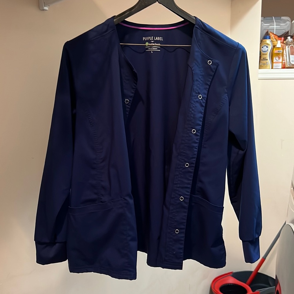🔆LIKE NEW🔆 Healing Hands Purple Label Scrub Jacket - Navy
